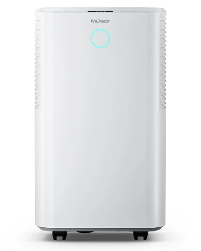 Pro Breeze® OmniDry 12L/Day Dehumidifier with Automatic Humidity Sensor & Display, 24Hr Timer, Laundry Drying, Continuous Drainage (White, 12 Litre)
