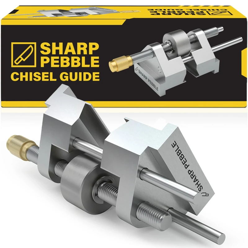 Sharp Pebble Chisel Sharpening Jig - Fits Chisels 1/8” to 1-7/8”, Fits Planer Blades 1-3/8” to 3-1/8”