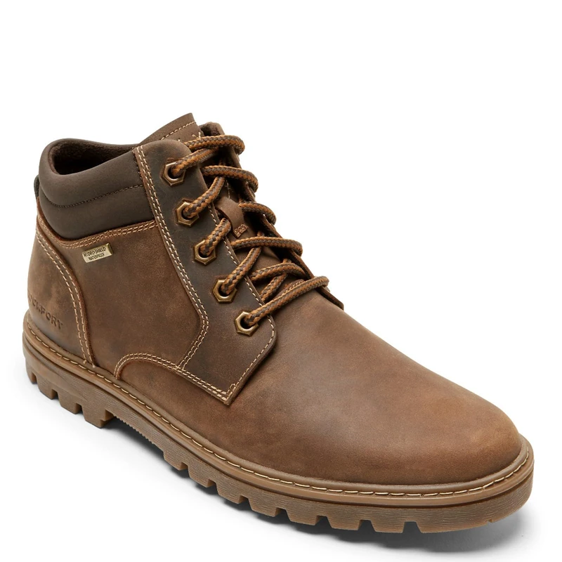 Rockport Men's Weather Or Not Plain Toe Boot Ankle, New Tan Leather/Suede, 8 - Image 1