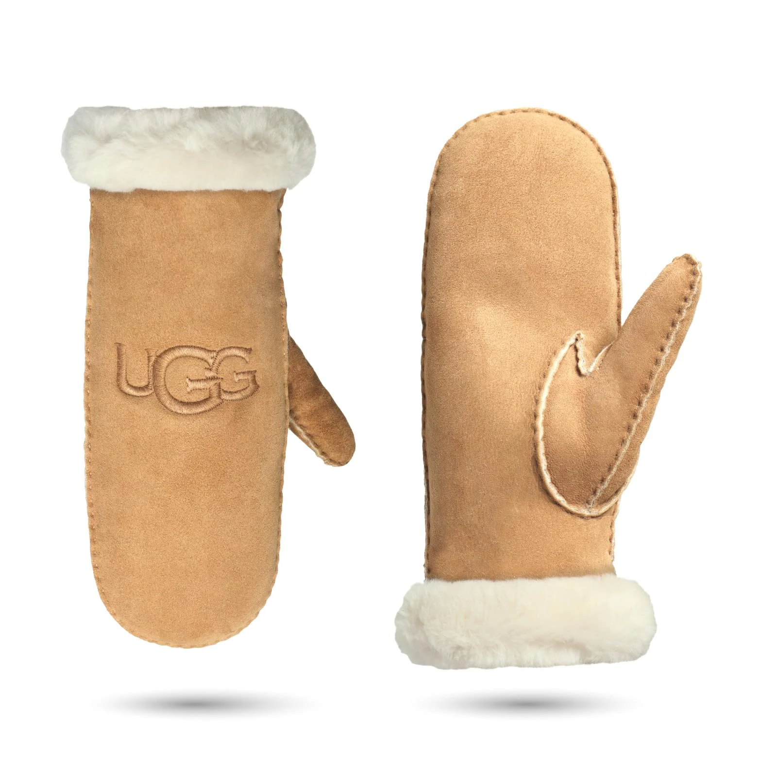 UGG SHEARLING EMBROIDER Mitten 2022 chestnut, S/M