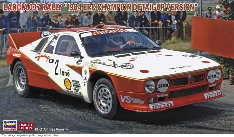 Hasegawa 1:24 Lancia 037 Rally - 1984 ERC Champion Detail Up Version Model Kit for 14 Years - Adult, 152 Pieces