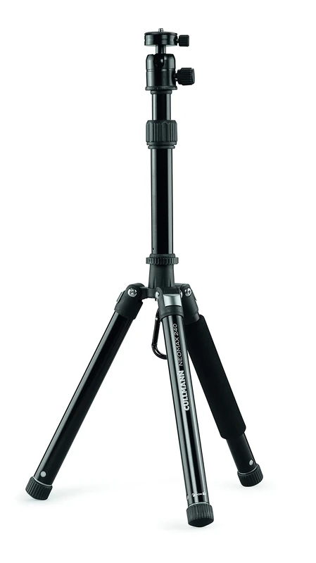 Cullmann - 52525 - Neomax 240 mobile travel tripod w. Smartphone holder (extension height 112 cm, packing size 25.5cm, load capacity 3kg, weight 666g)