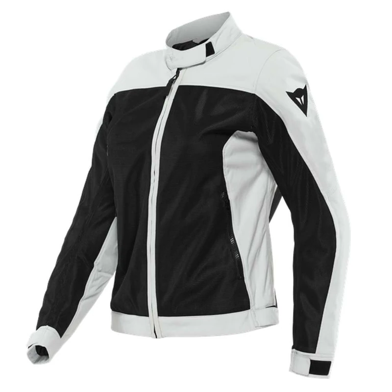 Dainese Sevilla Air Lady Tex Jacket, Summer Motorcycle Jacket, Women, Black/Glacier-Gray, 42