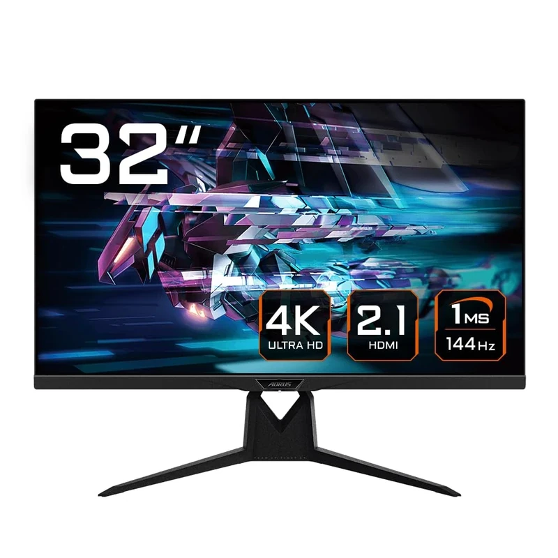 Gigabyte AORUS FI32U EK 31.5" 4K Ultra HD Gaming Monitor - 3840 x 2160(4K Ultra HD), 144Hz, 1ms, FreeSync Premium Pro, DisplayHDR 400, HDMI 2.1, DisplayPort 1.4
