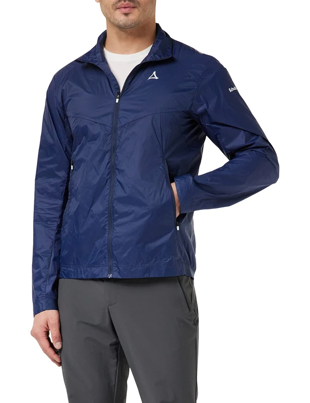 Schöffel Men's Bygstad M Windproof Hiking Jacket, Windbreaker with Cooling Graphene Fibres, Dress Blues, 48 (EU)