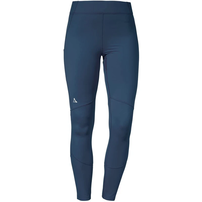 Schöffel Women's Imada L Tights Hiking Integrated Mobile Phone Pocket, Sports Leggings with Elastic Waistband and 4-Way Stretch, Dress Blues, 42