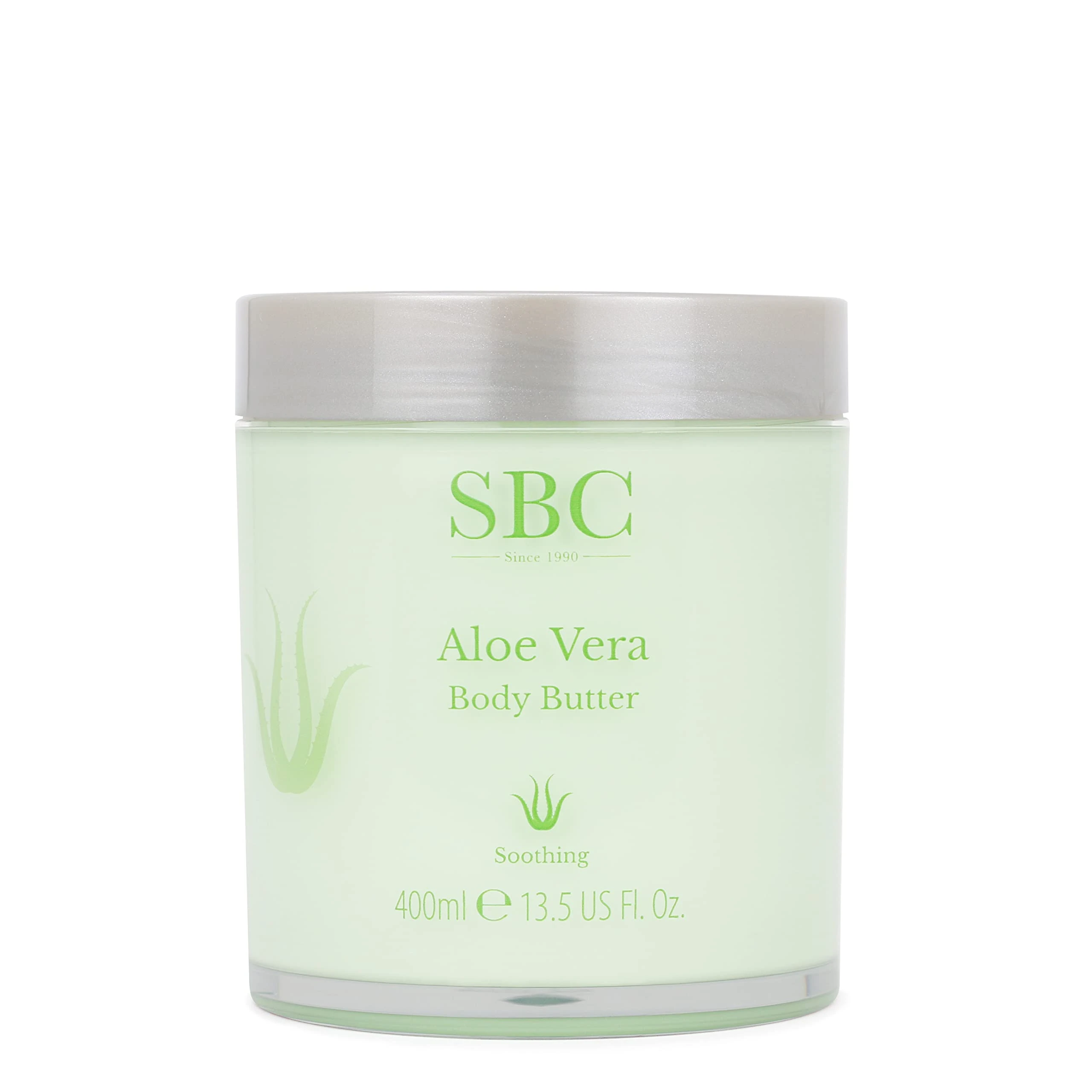 SBC Skincare Aloe Vera Body Butter - 400ml | Hydrating Aloe Vera Body Lotion | Cooling Aloe Vera Cream For All Skin Types | Vegan Friendly Body Lotion
