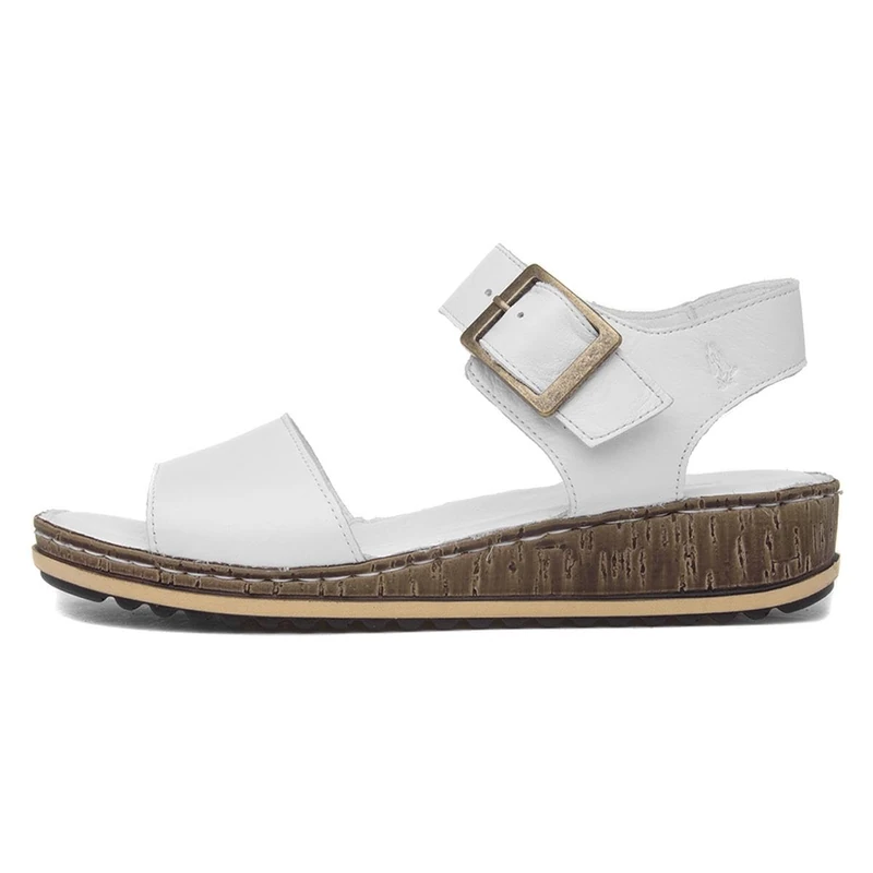 Hush Puppies Ellie Sandal, White, 6