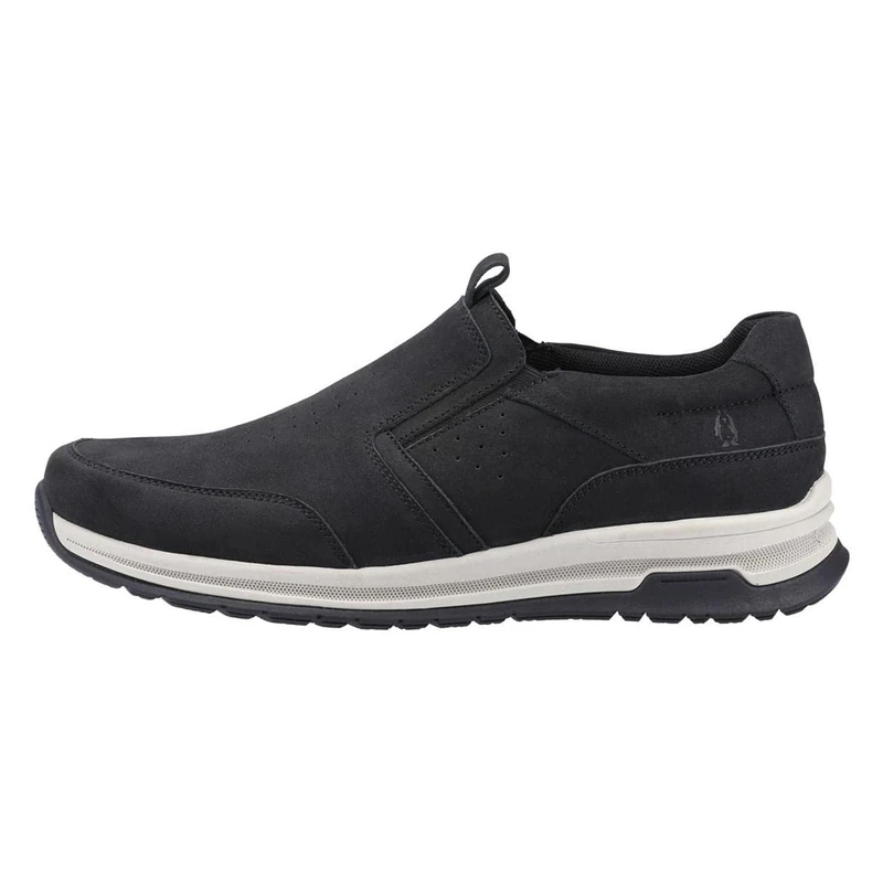 Hush Puppies Mens Cole Slip On Sneaker, Black Nubuck, 11 UK