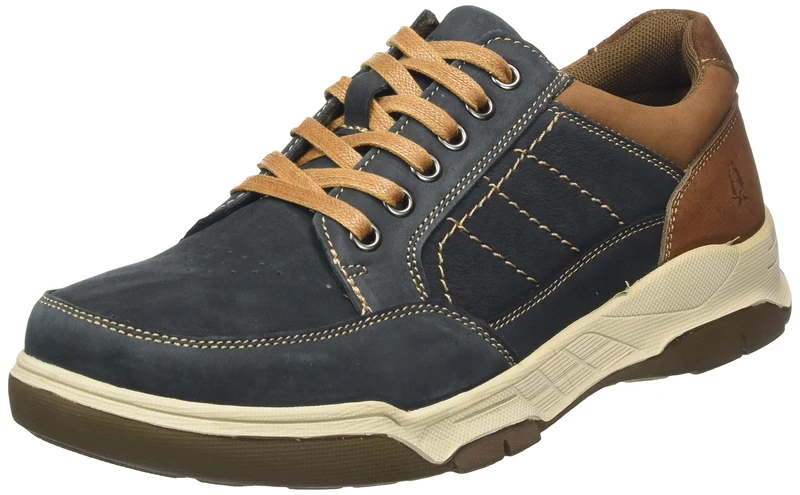 Hush Puppies Mens Finley Sneaker, Navy, 6 UK