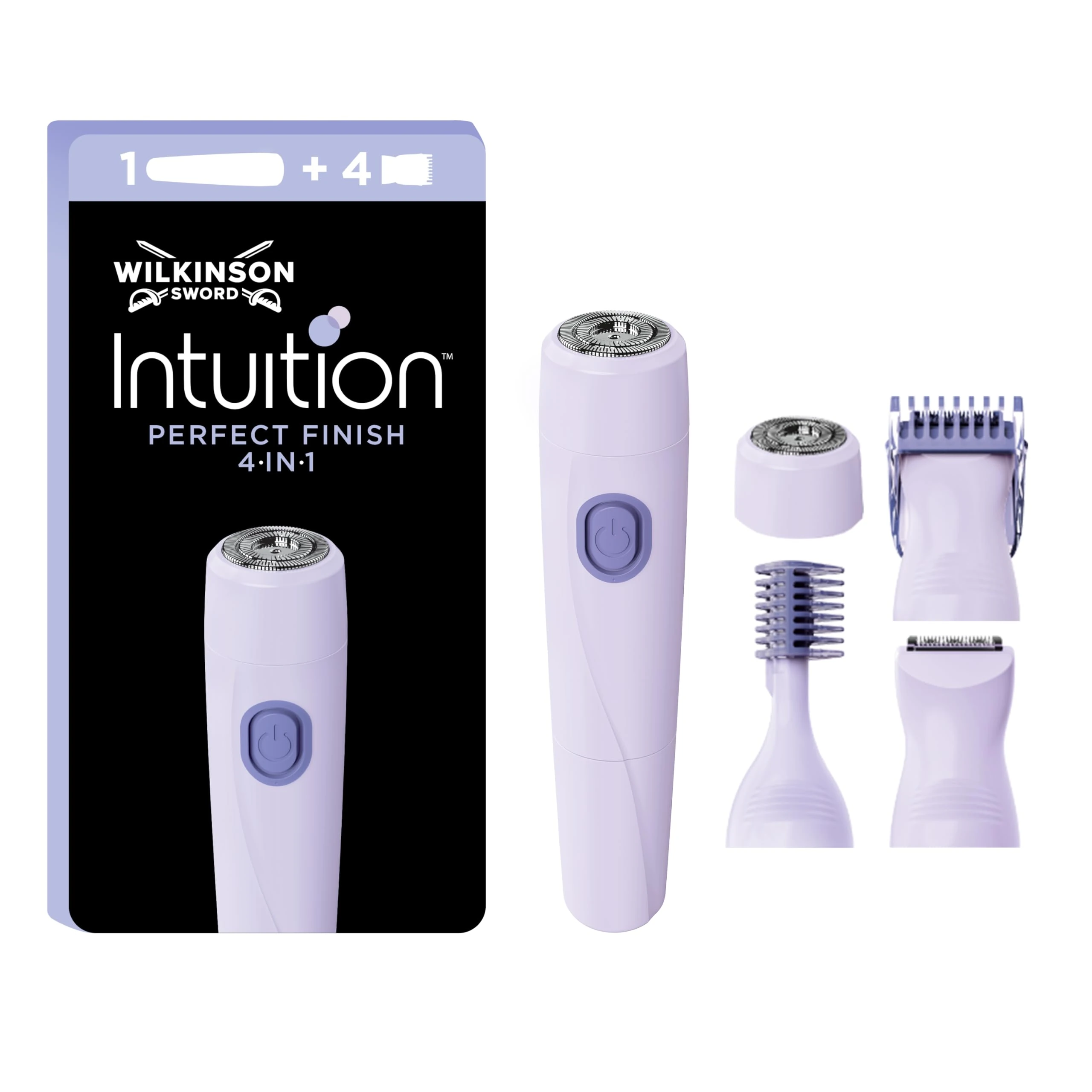 Wilkinson Sword Intuition Perfect Finish 4-in-1 Styler and Trimmer for Women Multi-Zone Hair Removal 7 attachments included