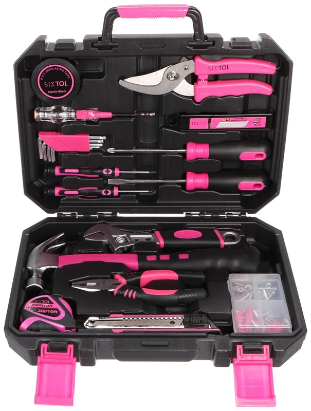 SIXTOL Home Pink 88 Piece Tool Set in a Tool Box