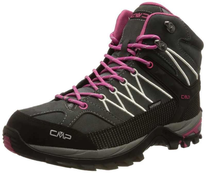 CMP Women's Rigel MID WMN Trekking Shoe WP, Grey-Fuchsia-Ice, 9 UK