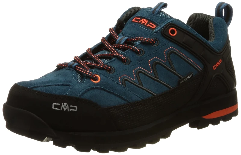 CMP Men's Moon Low Trekking Shoes WP, Deep Lake-Anthracite, 10.5 UK