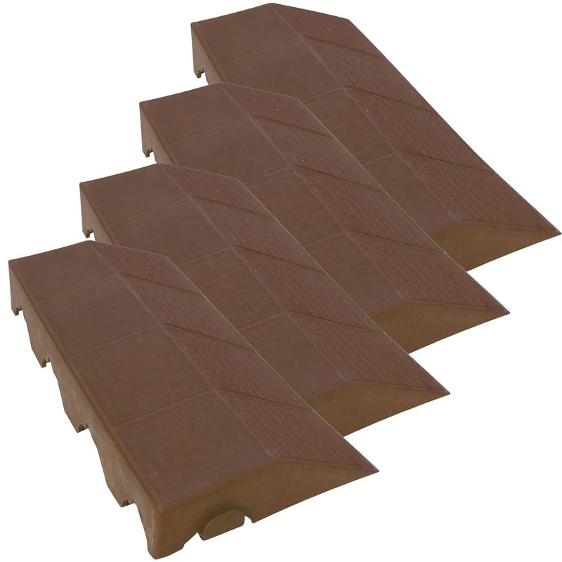 WellHome PK3644 Finalización Marrón Hembra 4 x Edges in Brown Combi 39 x 19.5 x 4.8 cm end Bushing