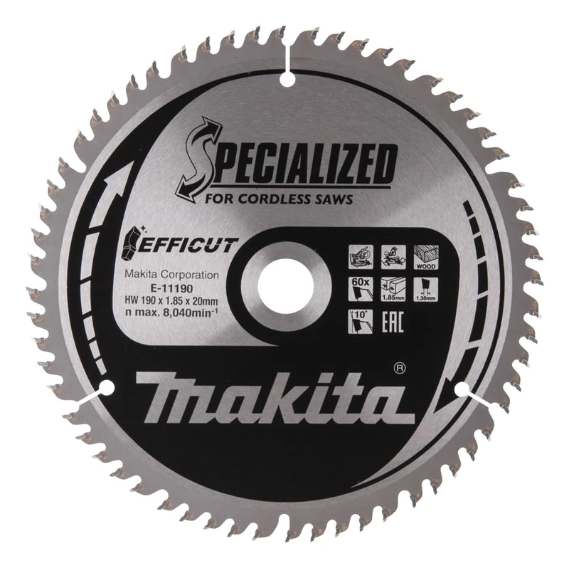 Makita E-11190 TCT Efficut Saw Blade 190x20x60T