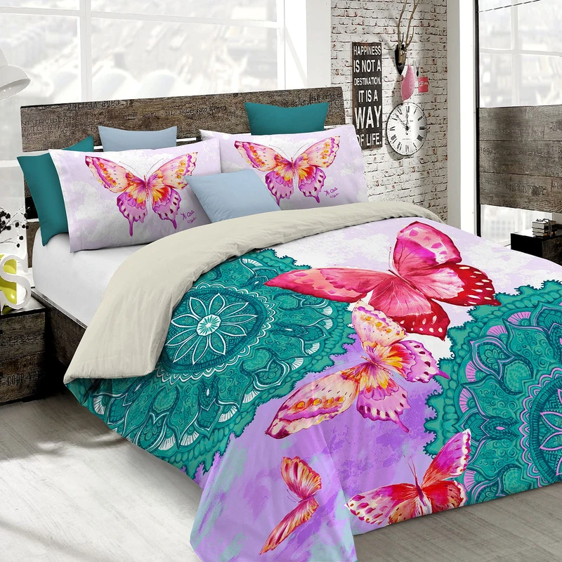 Italian Bed Linen Duvet Cover Set KI-OSA, 609, King Single