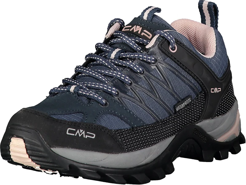 CMP Women's Rigel Low WMN Trekking Shoe WP, Asphalt-Anthracite-Rose, 9.5 UK