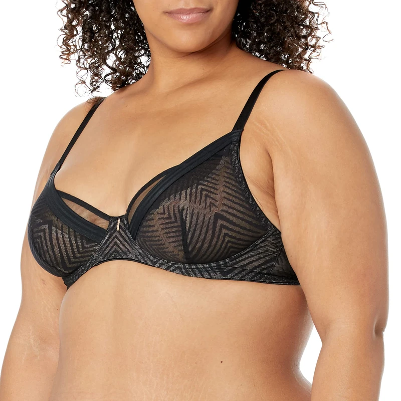 Freya Tailored High Apex Plunge Bra Black Black 34FF - Image 1