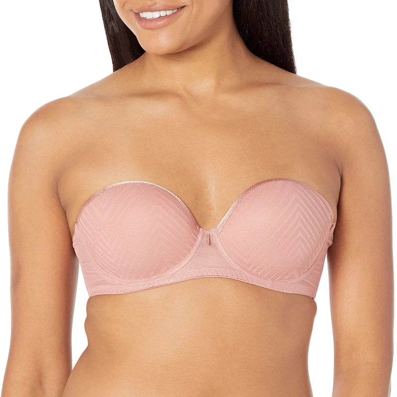 Freya Women's Tailored Underwire Strapless Bra, Opaque, Ash Rose, 30DD