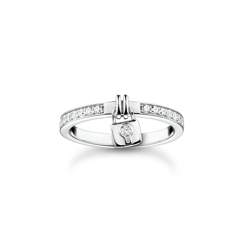 Thomas Sabo Women Ring Lock Silver 925 Sterling Silver TR2371-051-14