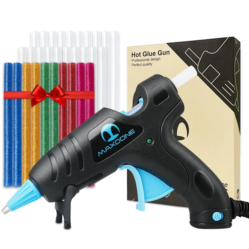 Hot Glue Gun, 20w Hot Melt Glue Gun Upgraded Version with 30pcs 7mm Glue Sticks, Fireproof Mini Glue Gun for Crafting, DIY Handicrafts and Repair