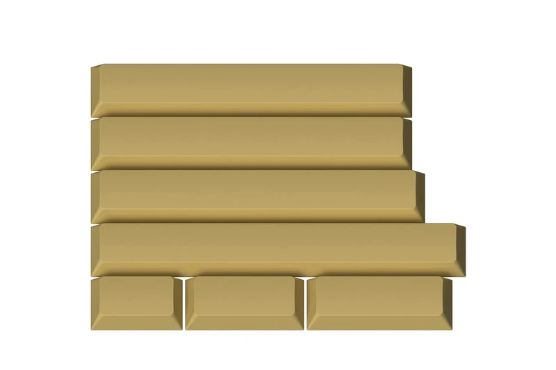 DROP Redsuns GMK Samurai Custom Mechanical Keyboard Spacebar Set - 7-Keys, Cherry Profile, Gold Spacebars