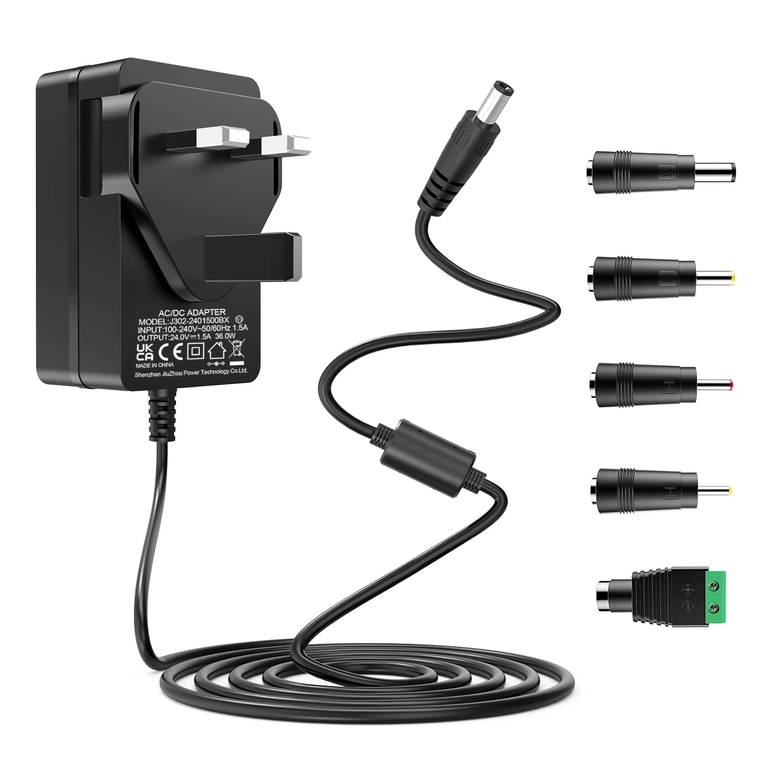 Gonine 24V 1.5A Power Supply Adapter,100~240V AC to DC 24 Volt 1.5 Amp Converter 24 vdc 1500mA 1000mA 800mA 600mA 400mA 200mA Wall Charger for LED Strip Light,Essential Oil Diffuser