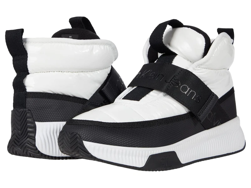 Calvin Klein Women's Mabon Sneaker, White/Black 140, 6.5 UK