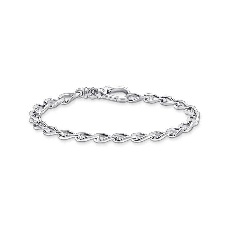 Thomas Sabo , Women’s Sterling silver Not a gem Bracelet, Silver, 19,5cm - A2006-637-21-L19,5V