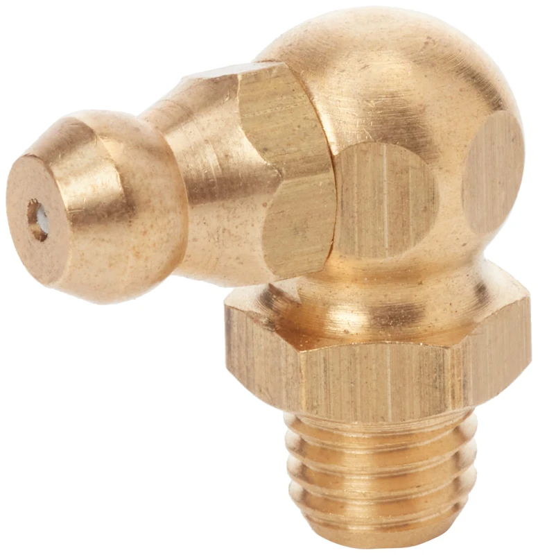 Umeta A172204890U131093725 Umeta-1310937-25-25 Hydraulic Grease Nipples 90º DIN 71412 Type H3 (R.14-28 SAE x L.18 x Ø9 Brass), Multicolore, One Size