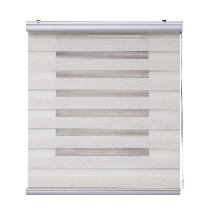 Estores Basic - Night and Day Top, Roller Blind Night and Day for Windows and Doors, Quality Finish, Linen, 100 x 250 cm