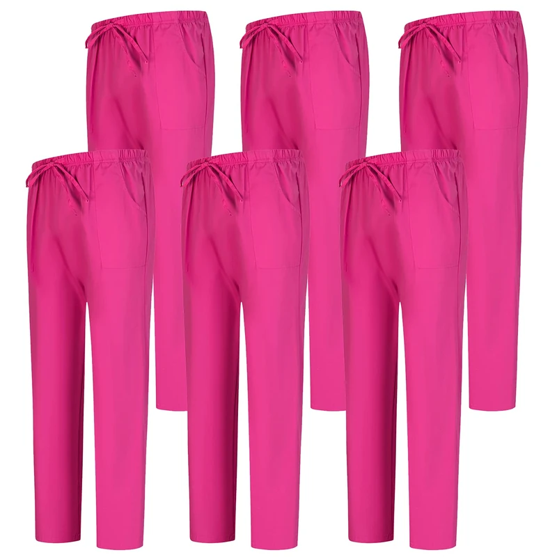 Misemiya Unisex Lot de 6 Unités Bz-6-6802 Medical Scrubs Pants, Fucisa 68,