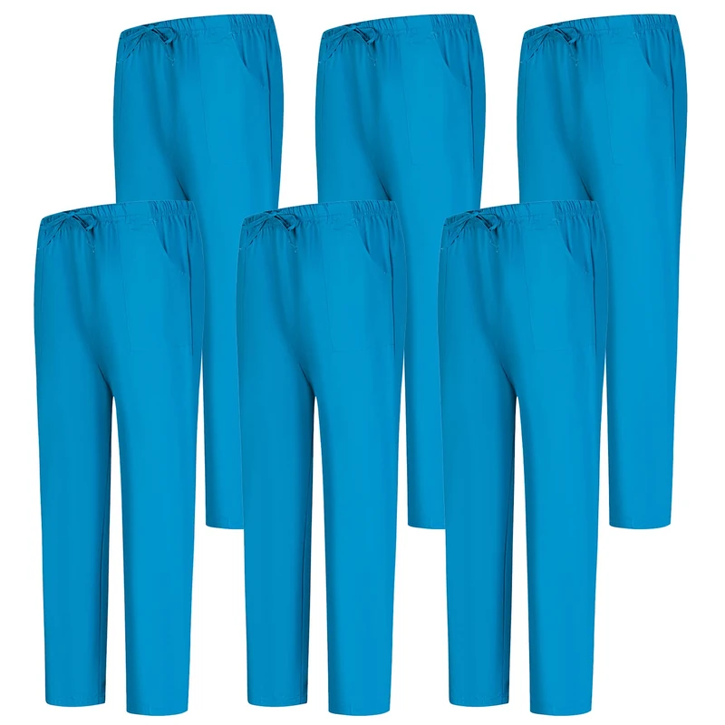 Misemiya Unisex Lot de 6 Unités Bz-6-6802 Medical Scrubs Pants, Turquoise 68,