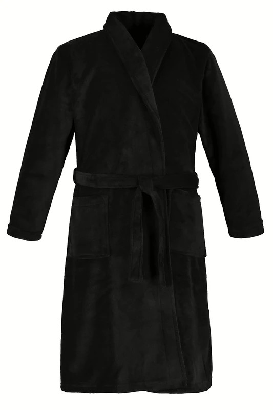 JP 1880 Men's Bademantel Bathrobe, Black Beauty, 4XL