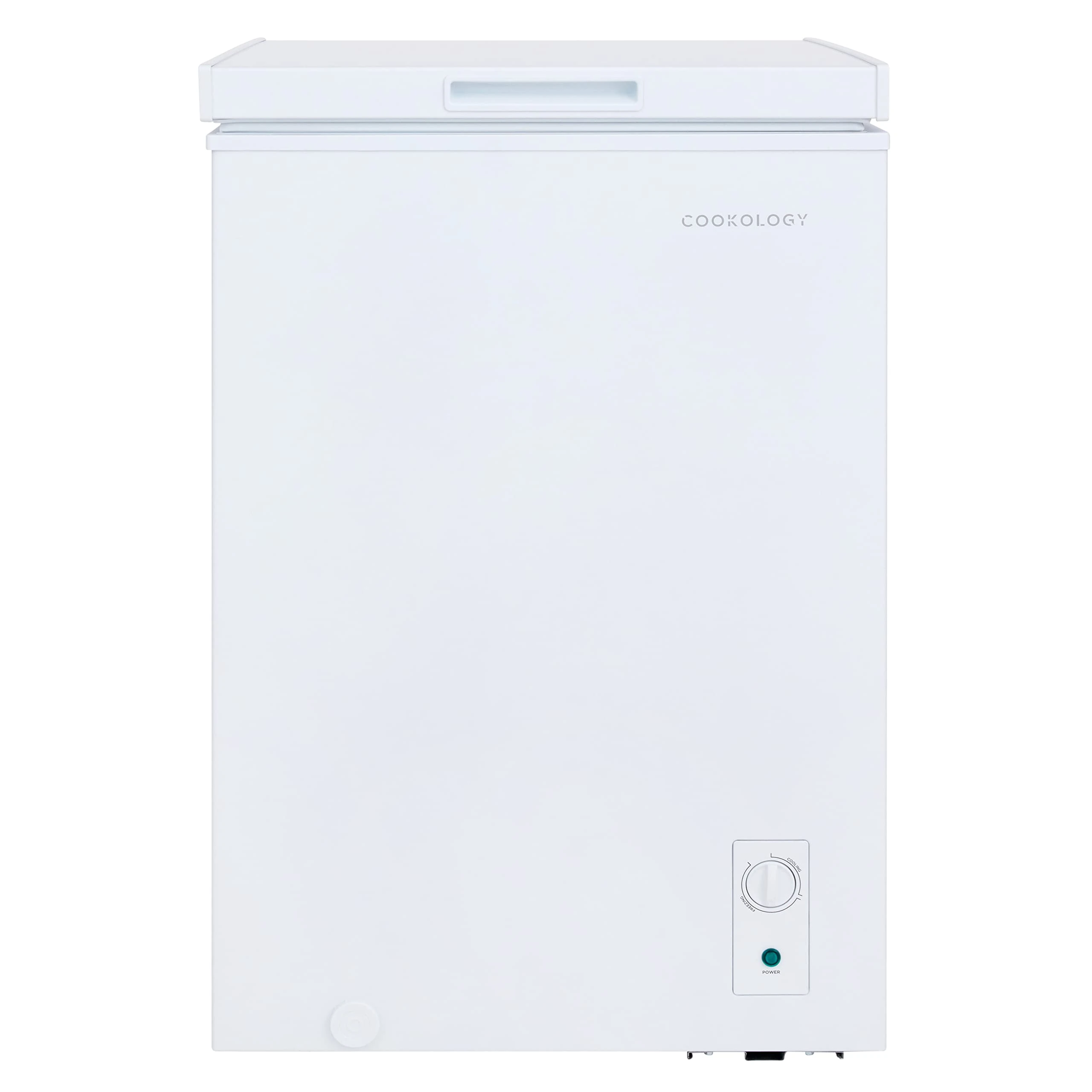Cookology CCFZ99WH Freestanding Chest Freezer in White - 99 Litre Capacity - Suitable for Outbuildings & Garages - Adjustable Feet - Freezer and Refrigeration Modes - Temperature Control