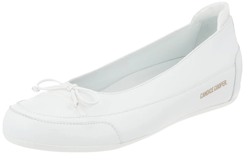 Candice Cooper Women's Lilly Ballet Flat, White, 9.5 UK