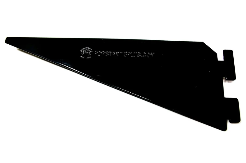 Pop's Parts Plus 6 Pack Black Wall Mounted Steel Shelf Brackets for Shed Lifelong Shelves - Image 1