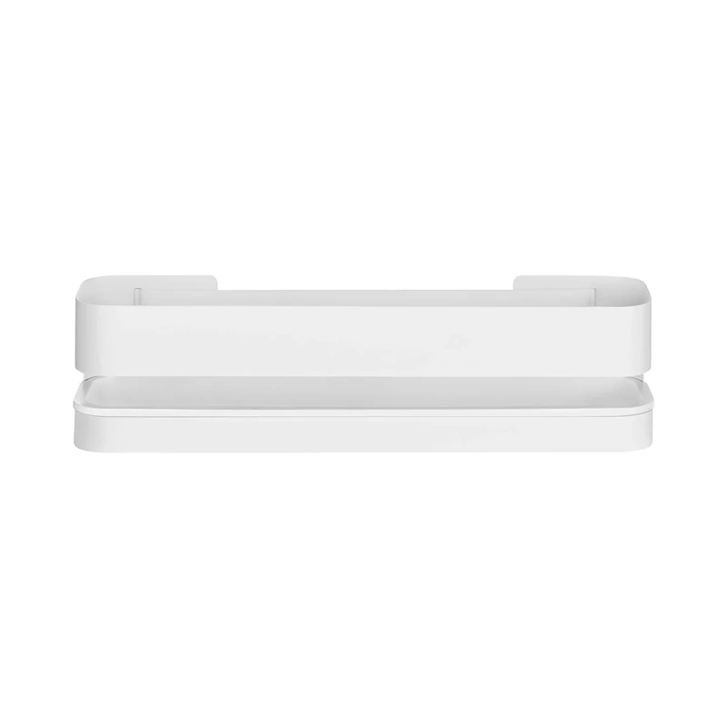 Blomus - Nexio shower basket, practical holder for the shower, wide elastic band inside, 34 x 8 cm, colour white (66333)