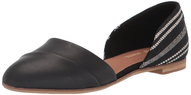 TOMS Women's Jutti Dorsay Ballet Flat, Black, 9 UK