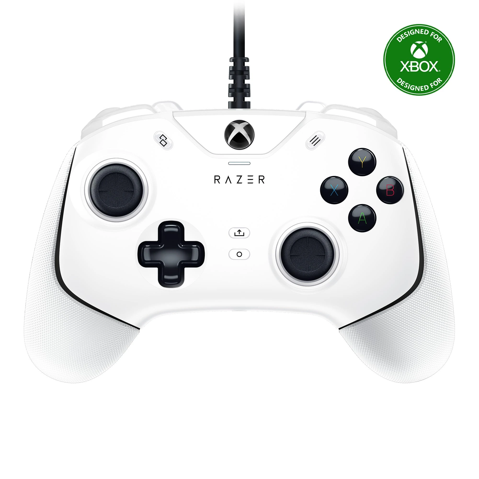 Razer Wolverine V2 Wired Gaming Controller for Xbox Series X|S, Xbox One, PC: Remappable Front-Facing Buttons - Mecha-Tactile Action Buttons and D-Pad - Trigger Stop-Switches - White