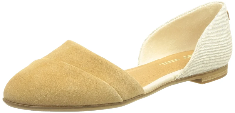 TOMS WOMEN JUTTI DORSAY Doe Suede/Yarn Dye UK4.5