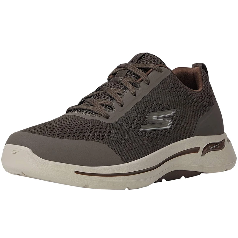 Skechers Men's Gowalk Arch Fit-Athletic Workout Walking Shoe with Air Cooled Foam Sneaker Taupe