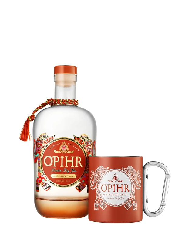 Opihr Gin Gift Set with European Edition Gin and 1 Travel Mug - 70cl
