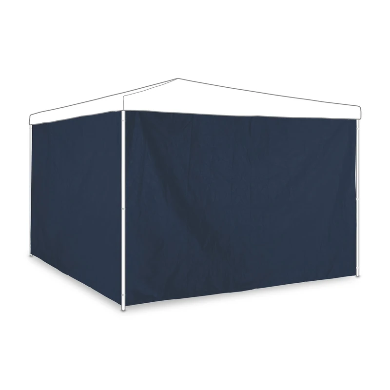 Relaxdays gazebo side panels, set of 2, marquee side wall, waterproof, PE, PVC, pergola covers, dark blue