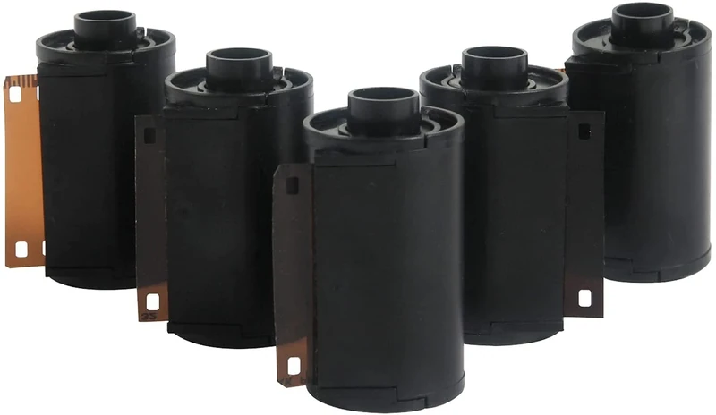 5x Reloadable Empty Canisters Cassettes Case Assorted For Kodak Fuji Agfa 135 35mm 36EXP Vintage Hand Roll Pan Film Negative