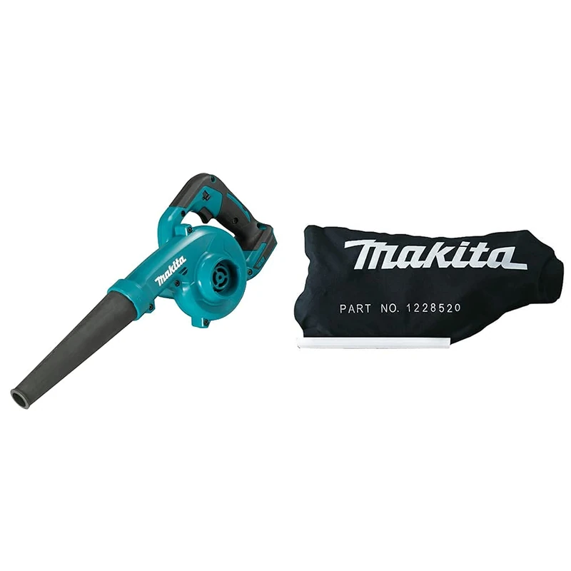 Makita DUB185Z 18V Li-ion LXT Blower - Batteries and Charger Not Included & 122852-0 Dust Bag Assy LS1019/LS1019L and LS1216/LS1216L , Multi-colour