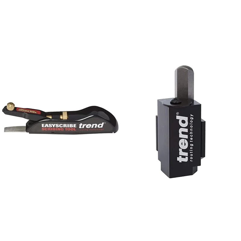 Trend E/SCRIBE EasyScribe Tool, Black, 700 mm & C Corner Wood Chisel for Square Hinge and Lock Face Fitting, Black, 70mm