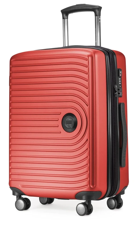 HAUPTSTADTKOFFER Mitte - Hand Luggage 55x40x23, TSA, 4 Wheels, Red