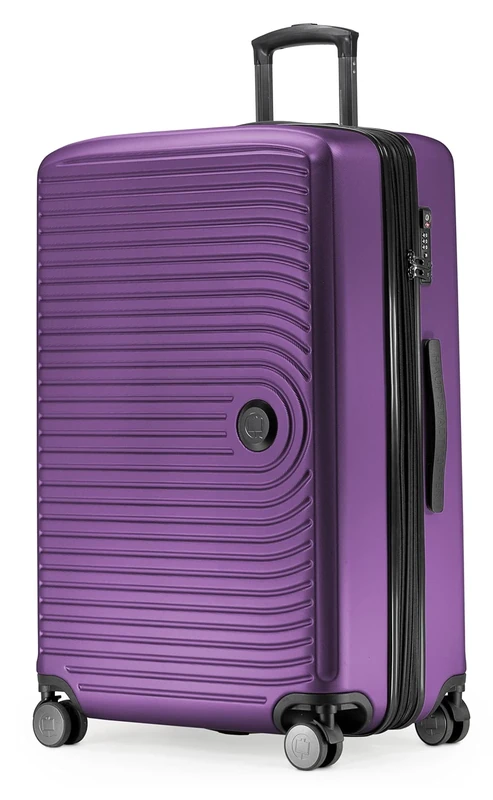 HAUPTSTADTKOFFER Mitte - Large Hard-Shell Suitcase, TSA, 4 Wheels, Check-In Luggage with 8 cm Volume Expansion, 77cm, 130 liters, Aubergine